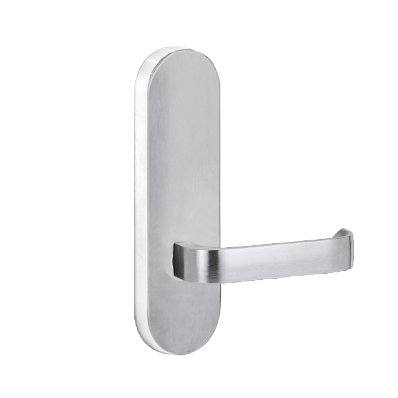 Lockwood 2805 Round End Plate With 131 Lever Satin Chrome 2805/131SC