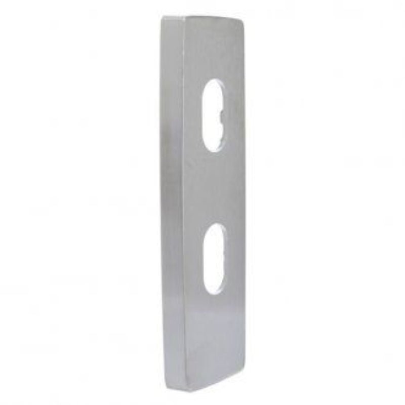 Lockwood 1810 Square End Plate With Two Cylinder Holes Satin Chrome 1810SC