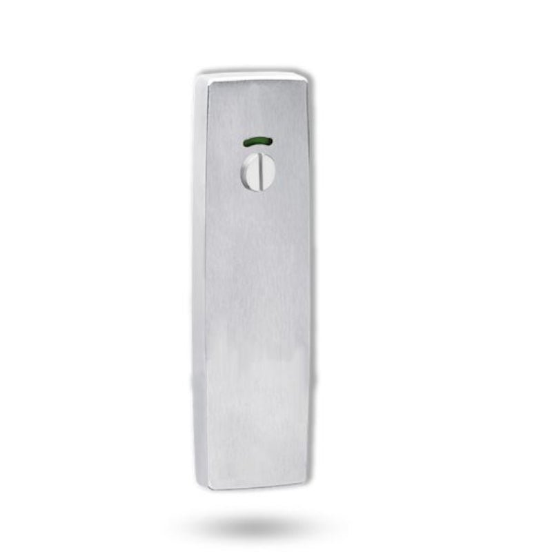 Lockwood 1813 Square End Plate With Privacy Indicator Emergency Turn Satin Chrome 1813SC