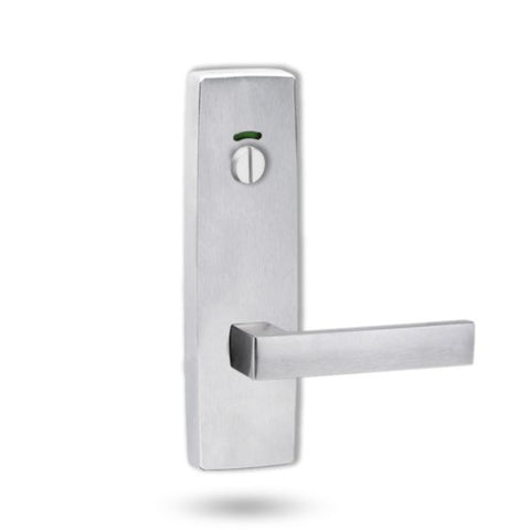 Lockwood 1814 Square End Plate With Privacy Indicator Emergency Turn & 101 Lever Satin Chrome 1814/101SC - primehardware