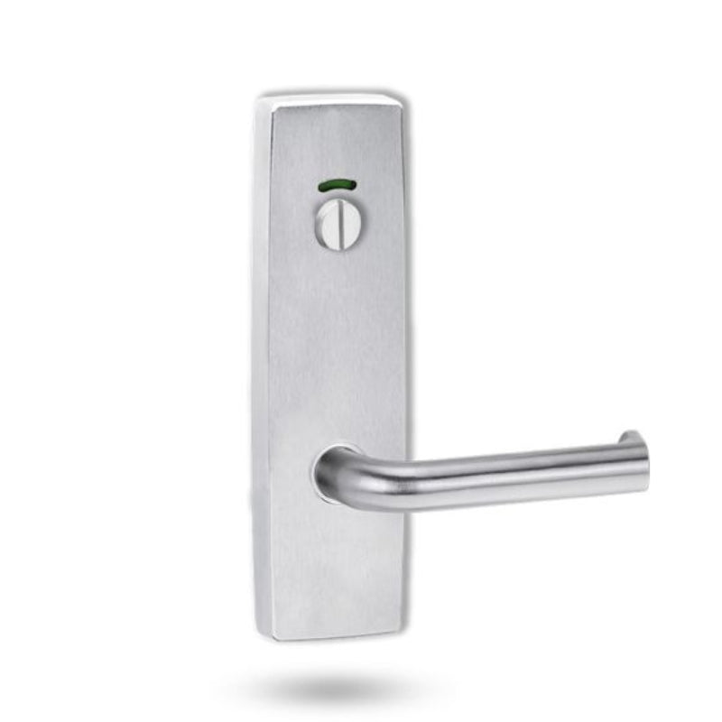 Lockwood 1814 Square End Plate With Privacy Indicator Emergency Turn & 102 Lever Satin Chrome 1814/102SC - primehardware