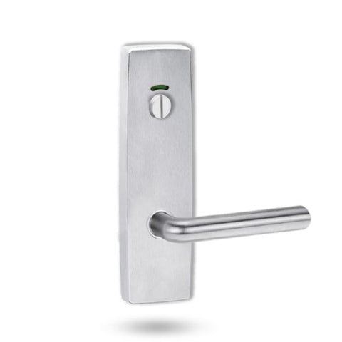 Lockwood 1814 Square End Plate With Privacy Indicator Emergency Turn & 104 Lever Satin Chrome 1814/104SC - primehardware