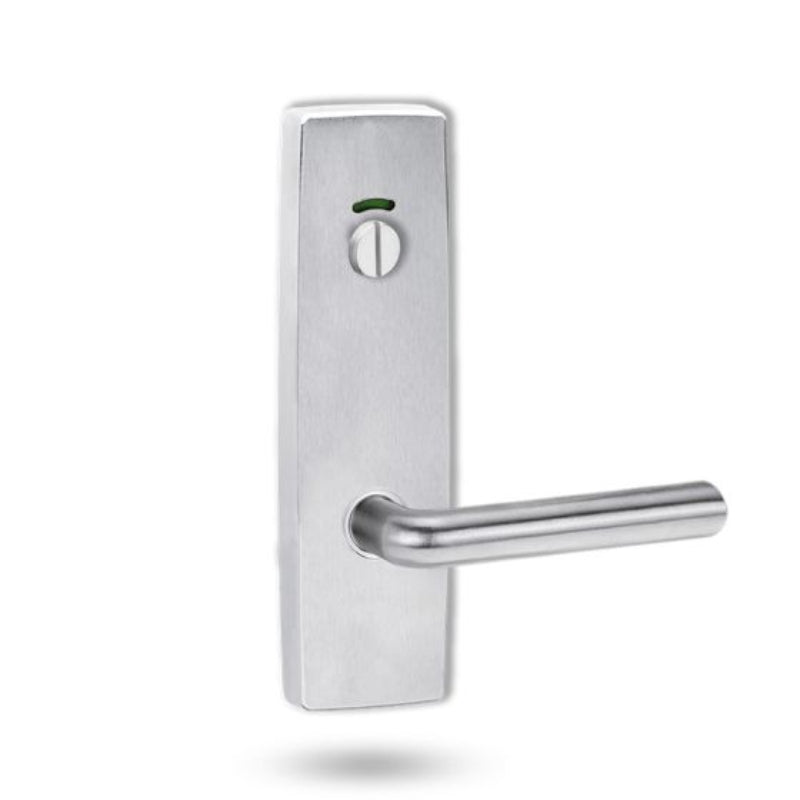 Lockwood 1814 Square End Plate With Privacy Indicator Emergency Turn & 104 Lever Satin Chrome 1814/104SC