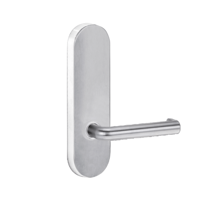 Lockwood 2805 Round End Plate With 144 Lever Satin Chrome 2805/144SC - primehardware