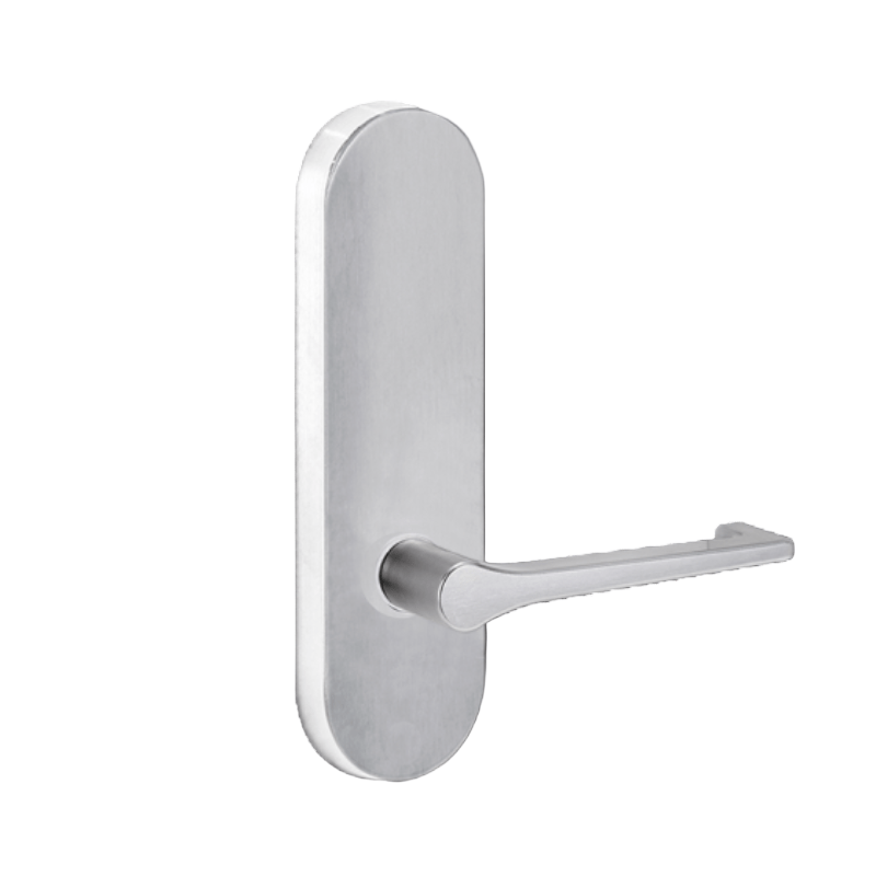 Lockwood 2805 Round End Plate With 145 Lever Satin Chrome 2805/145SC - primehardware