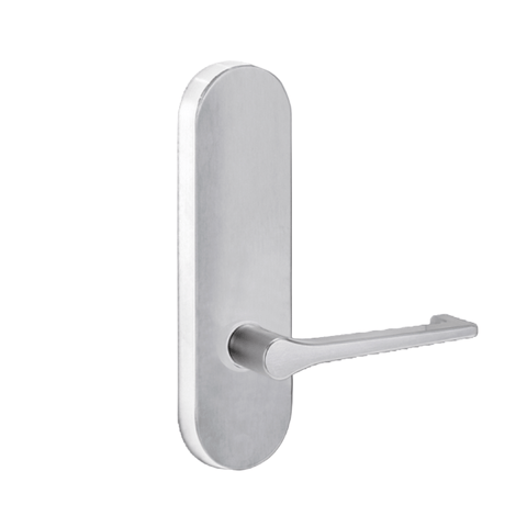 Lockwood 2805 Round End Plate With 145 Lever Satin Chrome 2805/145SC - primehardware