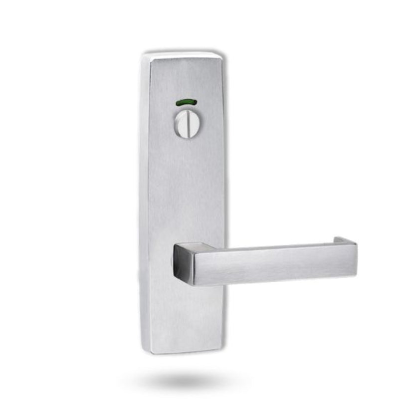 Lockwood 1814 Square End Plate With Privacy Indicator Emergency Turn & 111 Lever Satin Chrome 1814/111SC
