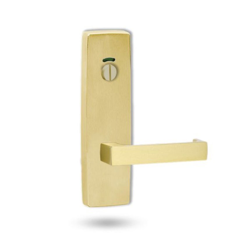 Lockwood 1814 Square End Plate With Privacy Indicator Emergency Turn & 112 Lever Aged Brass 1814/112AG