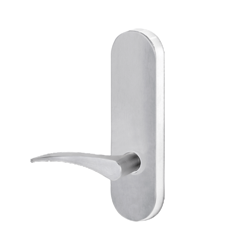 Lockwood 2805 Round End Plate With 153 RH Lever Satin Chrome 2805/153RSC