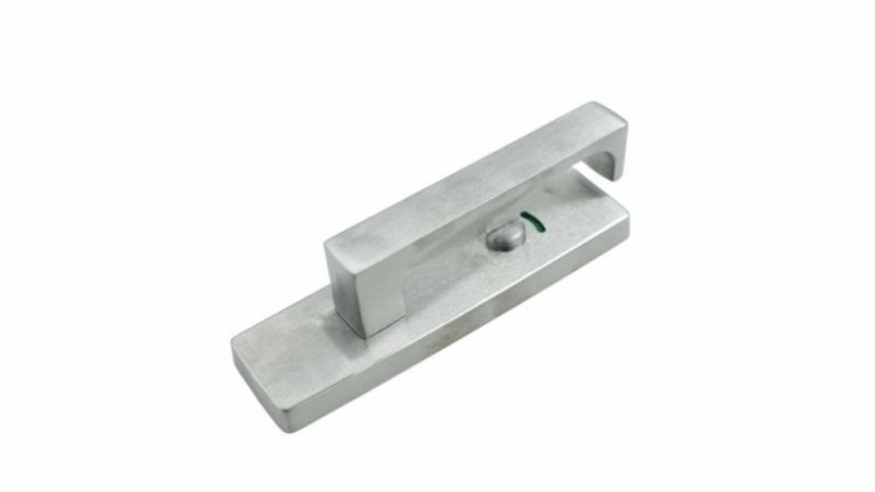 Lockwood 1814 Square End Plate With Privacy Indicator Emergency Turn & 112 Lever Satin Chrome 1814/112SC