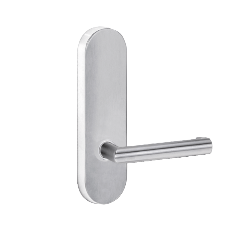 Lockwood 2805 Round End Plate With 155 Lever Satin Chrome 2805/155SC - primehardware