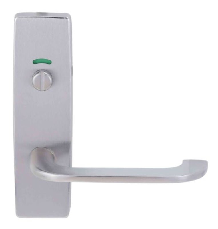 Lockwood 1814 Square End Plate With Privacy Indicator Emergency Turn & 115 Lever Satin Chrome 1814/115SC - primehardware