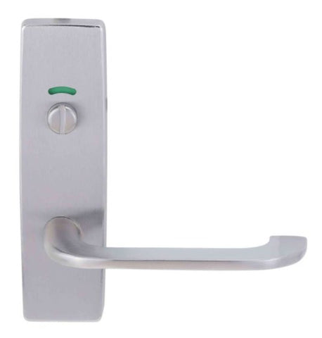 Lockwood 1814 Square End Plate With Privacy Indicator Emergency Turn & 115 Lever Satin Chrome 1814/115SC - primehardware