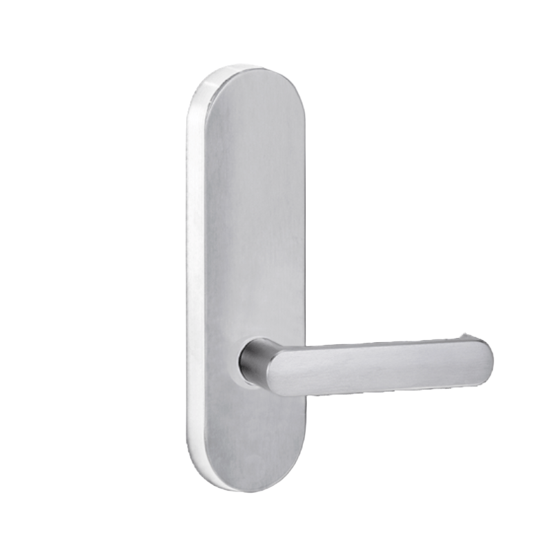 Lockwood 2805 Round End Plate With 166 Lever Satin Chrome 2805/166SC