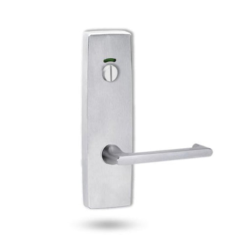 Lockwood 1814 Square End Plate With Privacy Indicator Emergency Turn & 118 Lever Satin Chrome 1814/118SC - primehardware