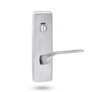 Lockwood 1814 Square End Plate With Privacy Indicator Emergency Turn & 122 LH Lever Satin Chrome 1814/122LSC - primehardware