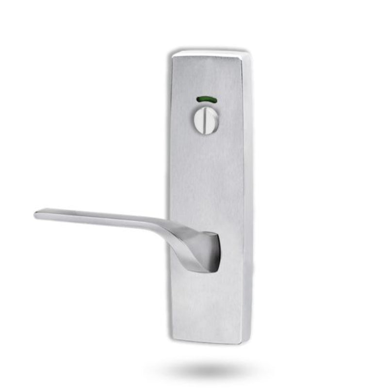 Lockwood 1814 Square End Plate With Privacy Indicator Emergency Turn & 122 RH Lever Satin Chrome 1814/122RSC