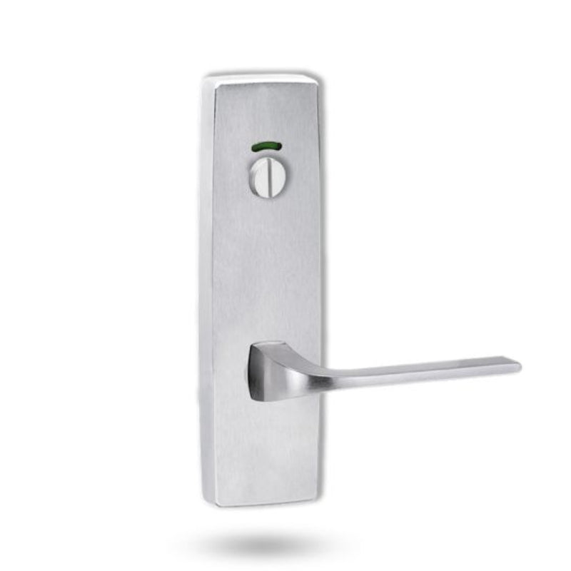 Lockwood 1814 Square End Plate With Privacy Indicator Emergency Turn & 123 Lever Satin Chrome 1814/123SC - primehardware