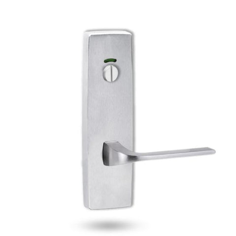 Lockwood 1814 Square End Plate With Privacy Indicator Emergency Turn & 123 Lever Satin Chrome 1814/123SC - primehardware