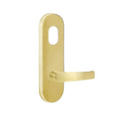 Lockwood 2805 Round End Plate With 47 Lever RH Polished Brass Unlacquered 2805/47RBU - primehardware