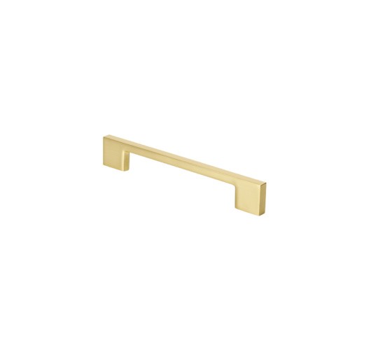 ZANDA MARCO CABINET HANDLE - SATIN BRASS/MATT WHITE