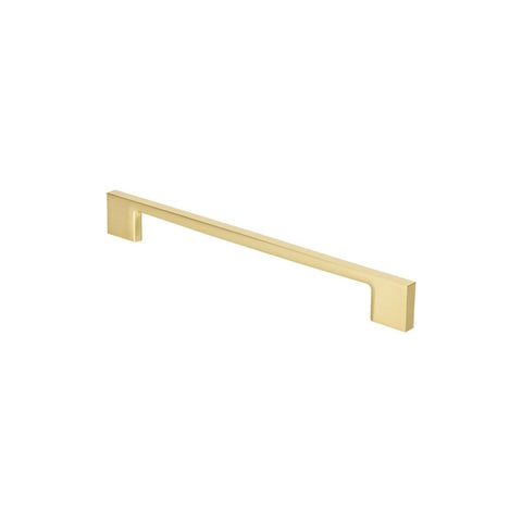 Zanda Marco Cabinet Handle - Satin Brass/Matt White - primehardware