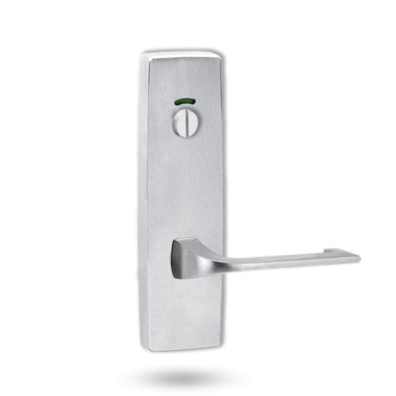 Lockwood 1814 Square End Plate With Privacy Indicator Emergency Turn & 124 Lever Satin Chrome 1814/124SC - primehardware