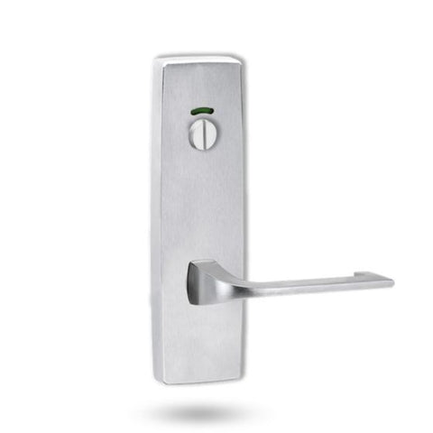 Lockwood 1814 Square End Plate With Privacy Indicator Emergency Turn & 124 Lever Satin Chrome 1814/124SC - primehardware