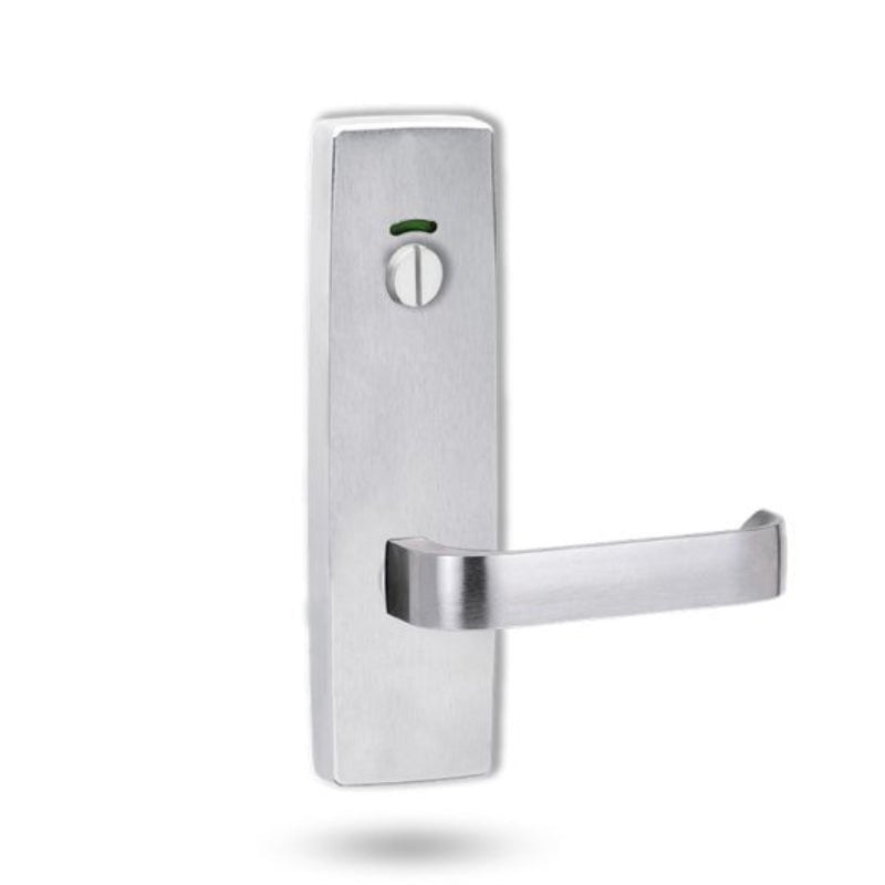 Lockwood 1814 Square End Plate With Privacy Indicator Emergency Turn & 131 Lever Satin Chrome 1814/131SC