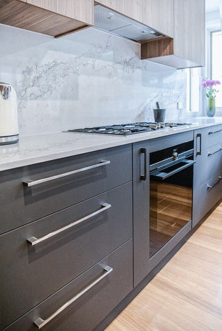 Zanda Marco Cabinet Handle - Brushed Nickel/Matt Black - primehardware