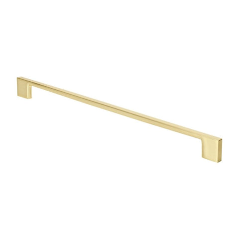 Zanda Marco Cabinet Handle - Satin Brass/Matt White - primehardware