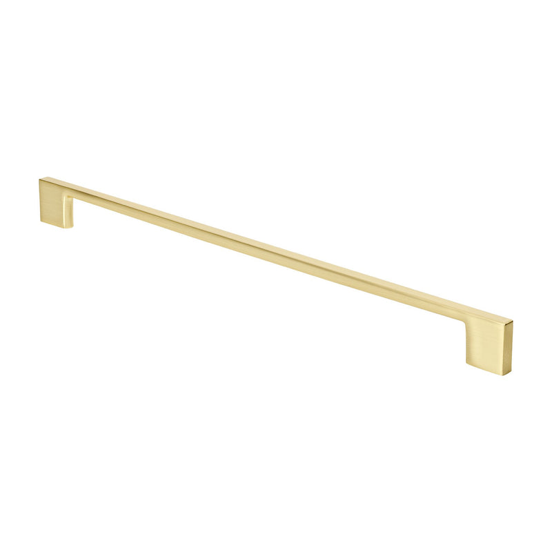 ZANDA MARCO CABINET HANDLE - SATIN BRASS/MATT WHITE