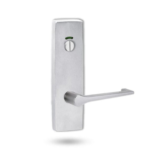 Lockwood 1814 Square End Plate With Privacy Indicator Emergency Turn & 145 Lever Satin Chrome 1814/145SC - primehardware