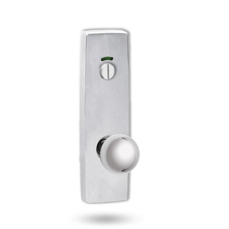 Lockwood 1814 Square End Plate With Privacy Indicator Emergency Turn & 20 Knob Satin Chrome 1814/20SC