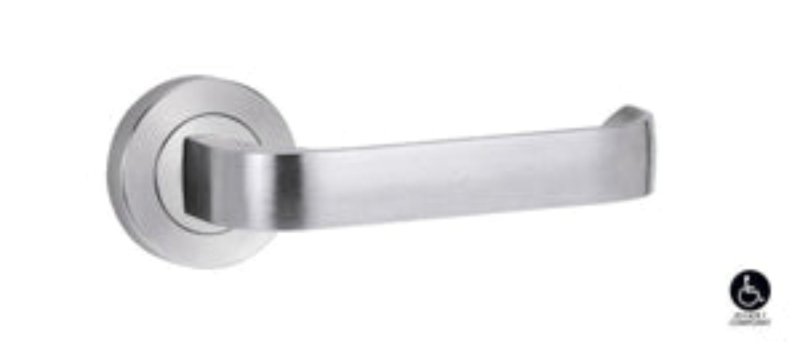 Lockwood Symphony 41 Lever On Ext Round Rose Fixed Half Set RH Satin Chrome 1224/41RSC - primehardware