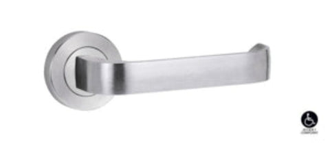 Lockwood Symphony 41 Lever On Ext Round Rose Fixed Half Set RH Satin Chrome 1224/41RSC - primehardware
