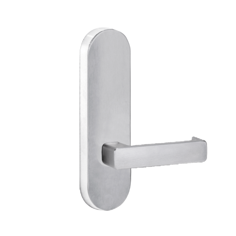 Lockwood 2805 Round End Plate With 76 Lever Satin Chrome 2805/76SC - primehardware