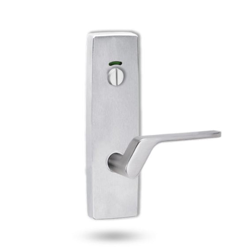 Lockwood 1814 Square End Plate With Privacy Indicator Emergency Turn & 41 Lever RH Satin Chrome 1814/41RSC