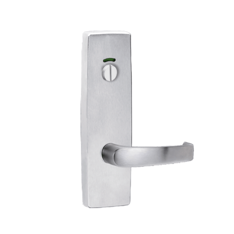 Lockwood 1814 Square End Plate With Privacy Indicator Emergency Turn & 47 Lever LH Satin Chrome 1814/47LSC - primehardware