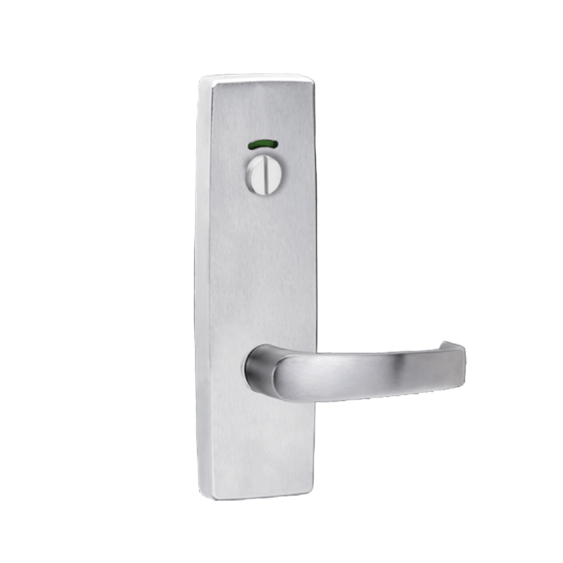 Lockwood 1814 Square End Plate With Privacy Indicator Emergency Turn & 47 Lever LH Satin Chrome 1814/47LSC