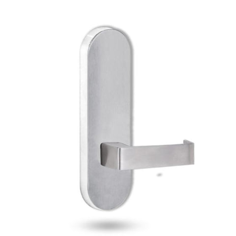 Lockwood 2805 Round End Plate With 90 Lever Satin Chrome 2805/90SC - primehardware