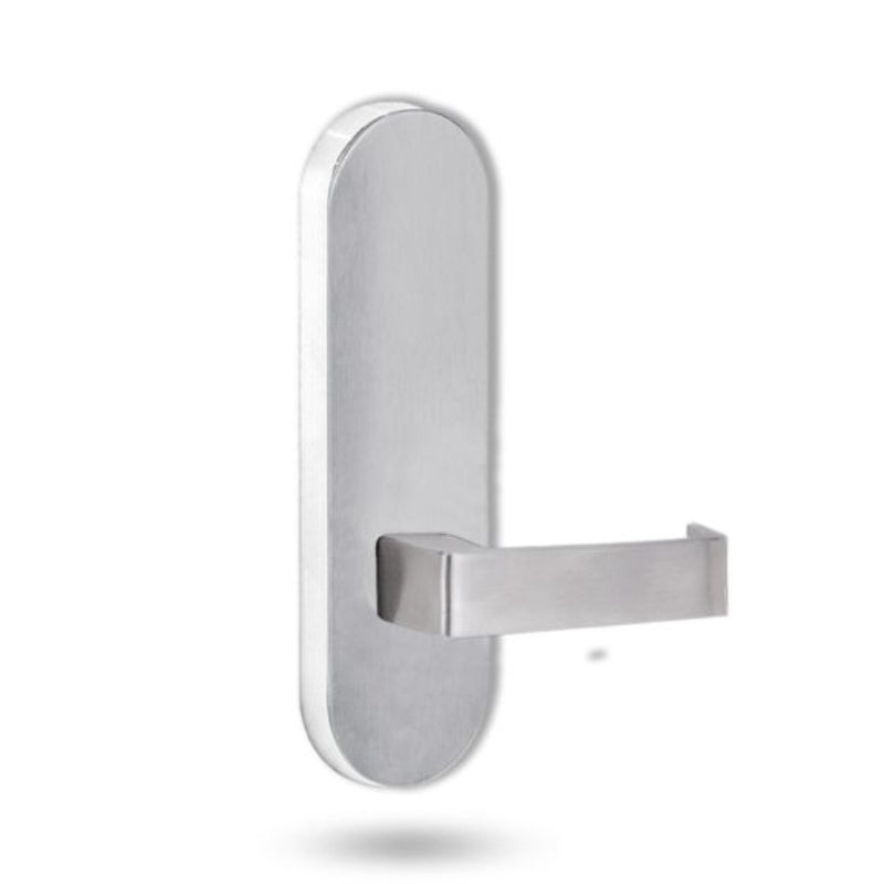 Lockwood 2805 Round End Plate With 90 Lever Satin Chrome 2805/90SC - primehardware