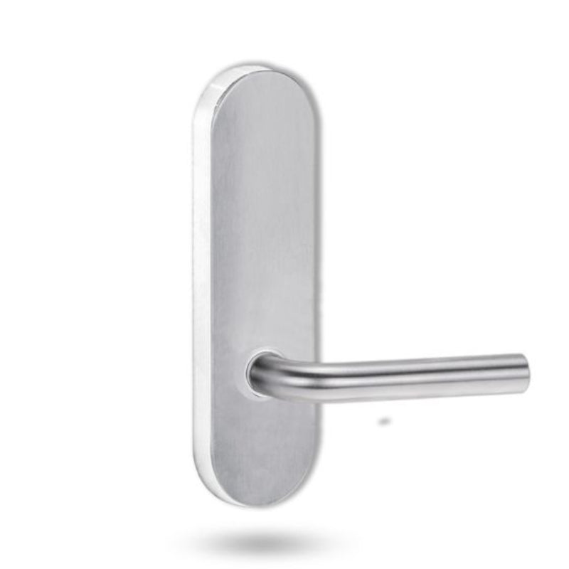 Lockwood 2805 Round End Plate With 97 Lever Satin Chrome 2805/97SC - primehardware
