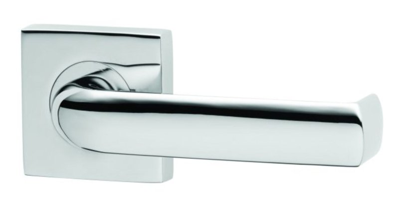 Lockwood Symphony 77 Lever On Square Rose Full Set Chrome Plate 1420/1421/77CP