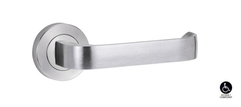 Lockwood Symphony 41 Lever On Ext Round Rose Fixed Half Set LH Polished Brass Unlacquered 1224/41LBU - primehardware