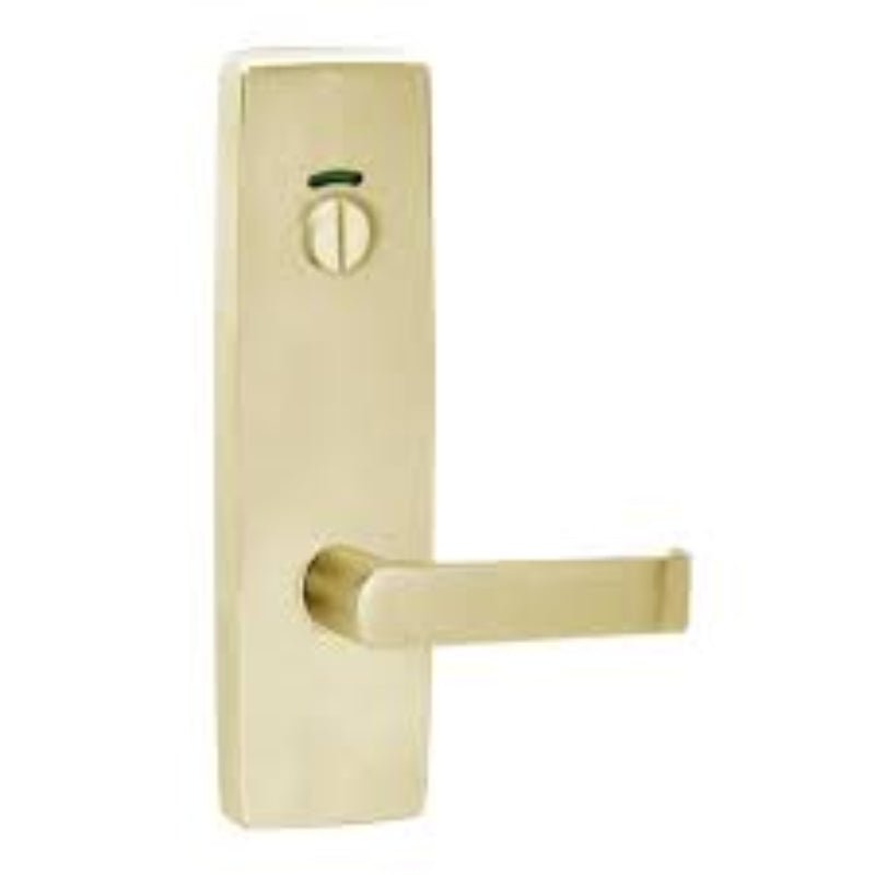 Lockwood 1814 Square End Plate With Privacy Indicator Emergency Turn & 59 Lever Satin Brass 1814/59SB