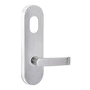 Lockwood 2808 Round End Plate With Cylinder Hole & Fixed 59 Lever Satin Chrome 2808/59SC - primehardware
