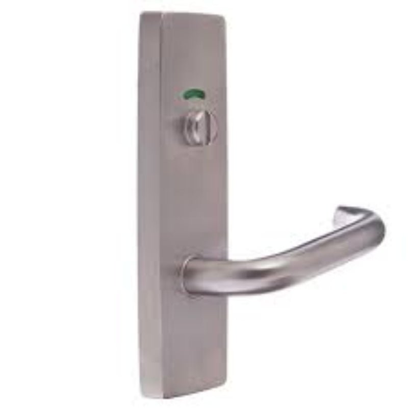 Lockwood 1814 Square End Plate With Privacy Indicator Emergency Turn & 70 Lever Raw Brass 1814/70BR
