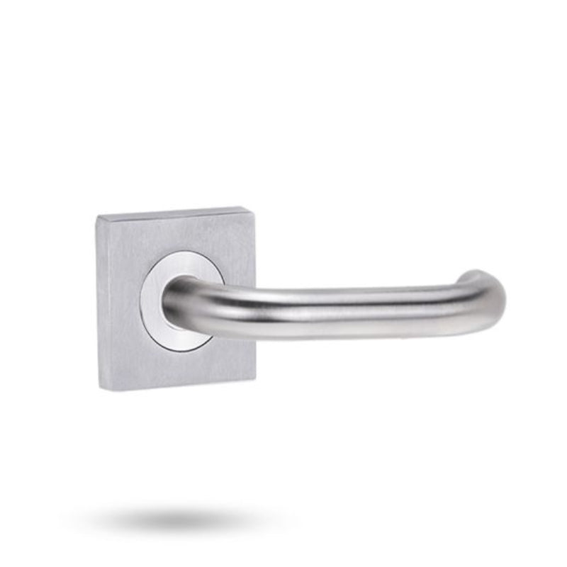 Lockwood Symphony 70 Lever On Square Rose Ext Half Set Satin Chrome  1420/70SC