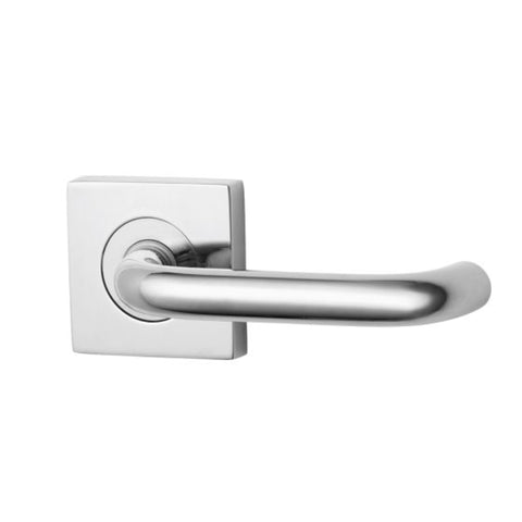 Lockwood Symphony 70 Lever On Square Rose Full Set Chrome Plate 1420/1421/70CP - primehardware